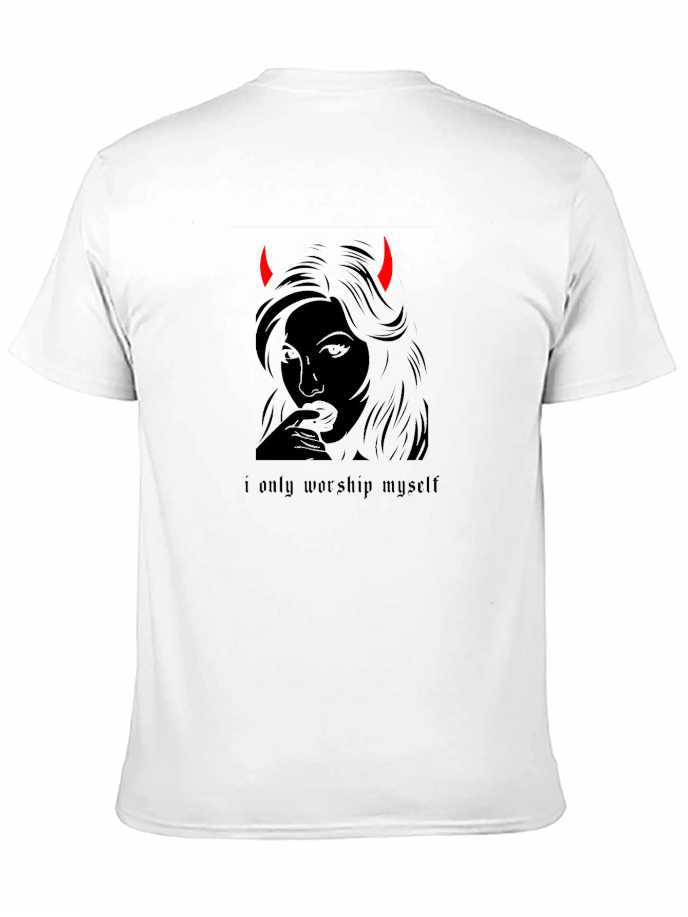 Edgy Devil Woman Graphic Tee - Worship Yourself