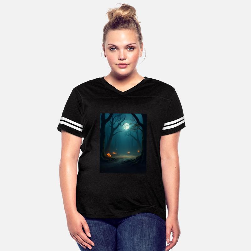 Moonlit Forest Arena – Dark Fantasy Battle T-Shirt