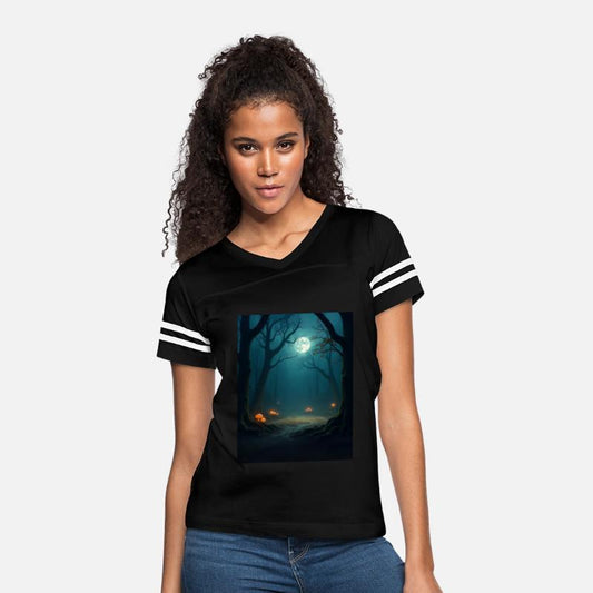 Moonlit Forest Arena – Dark Fantasy Battle T-Shirt