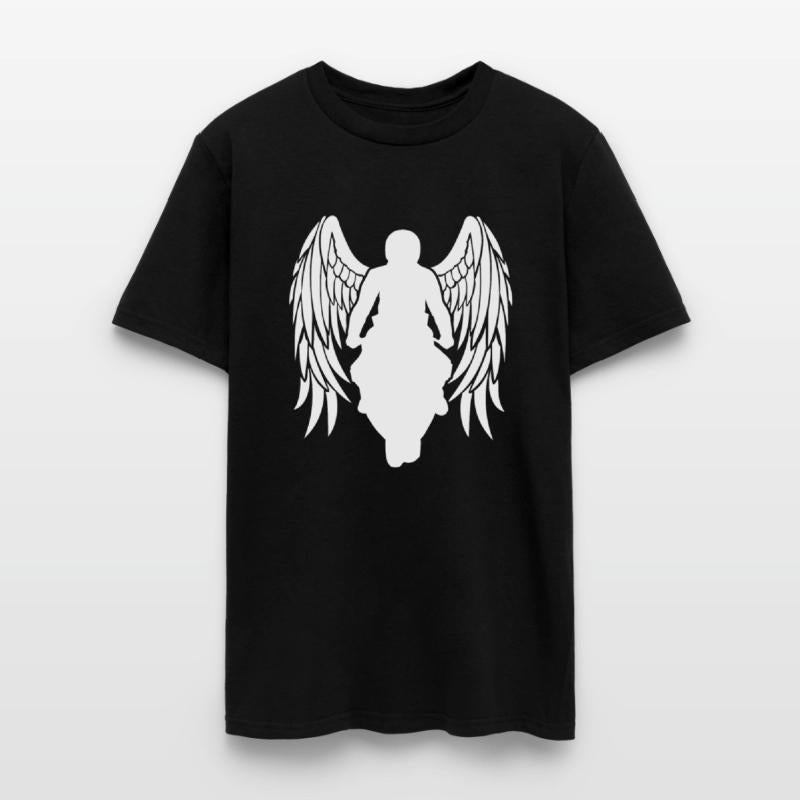 motorcyclist angel wings sportsbike racingbike