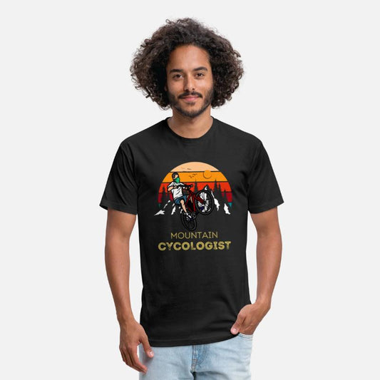 Mountain Cycologist Retro Sunset Cycling