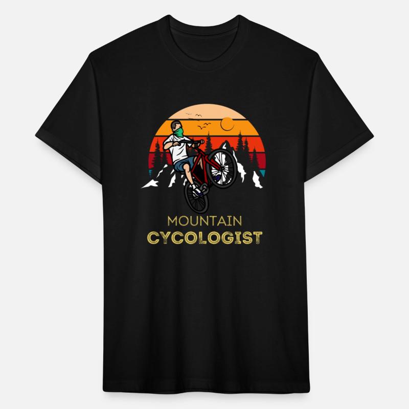Mountain Cycologist Retro Sunset Cycling