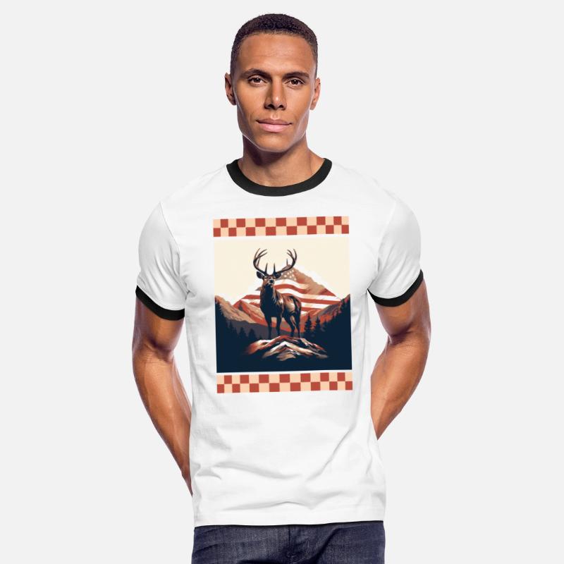 Mountain Range American Flag Rock Camo Deer Peak