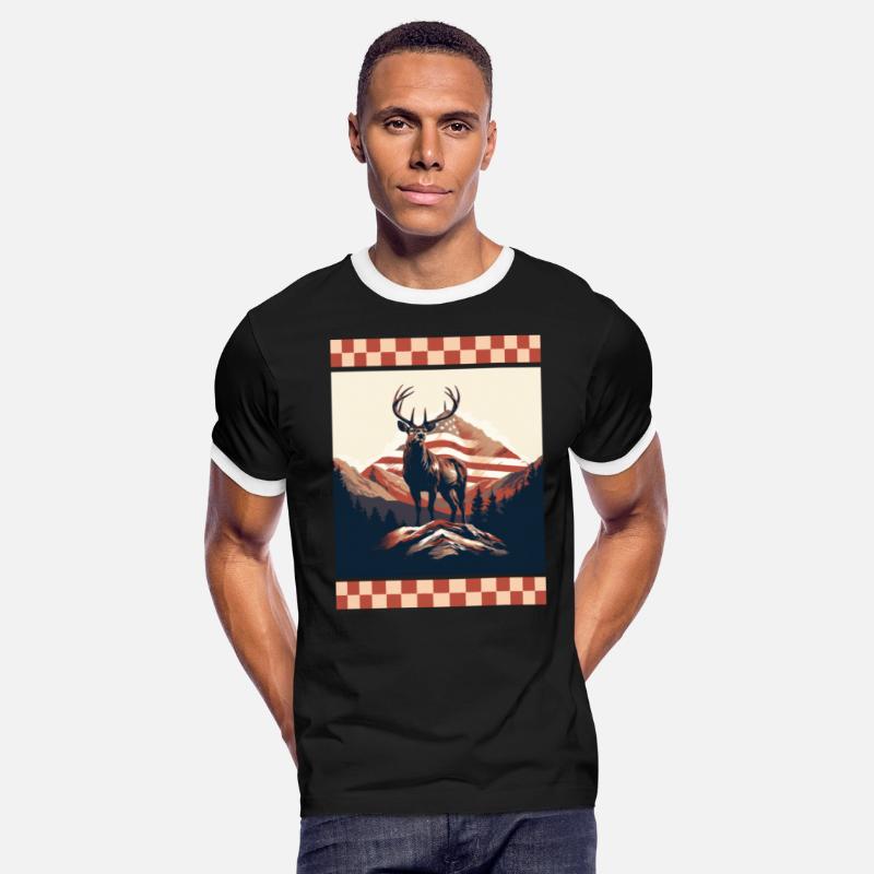 Mountain Range American Flag Rock Camo Deer Peak