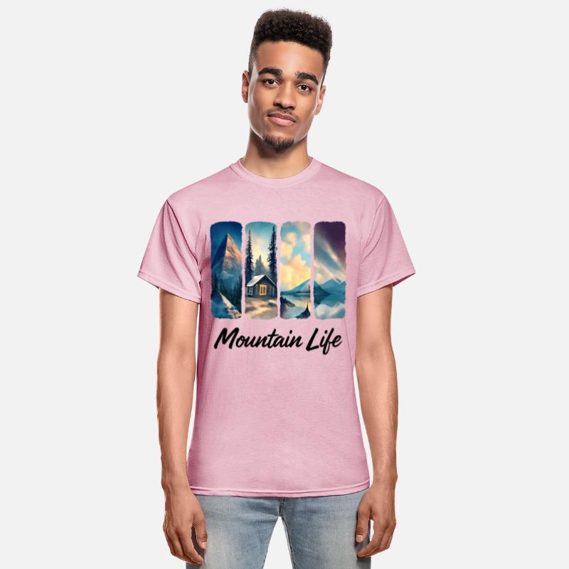 Mountain View with Forest Cabin and Lake