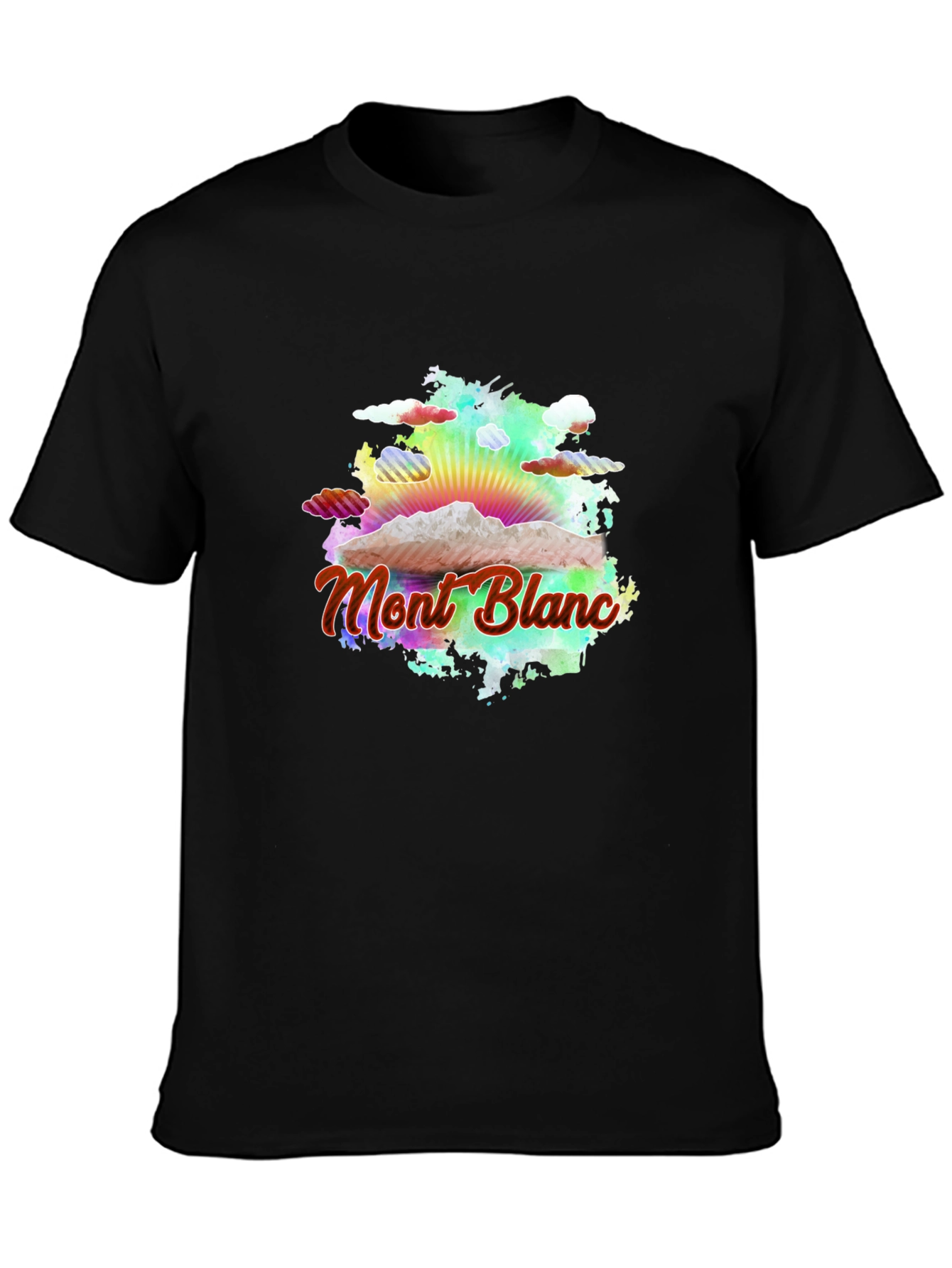 Mont Blanc Graphic T-Shirt - Soft Black Cotton Tee