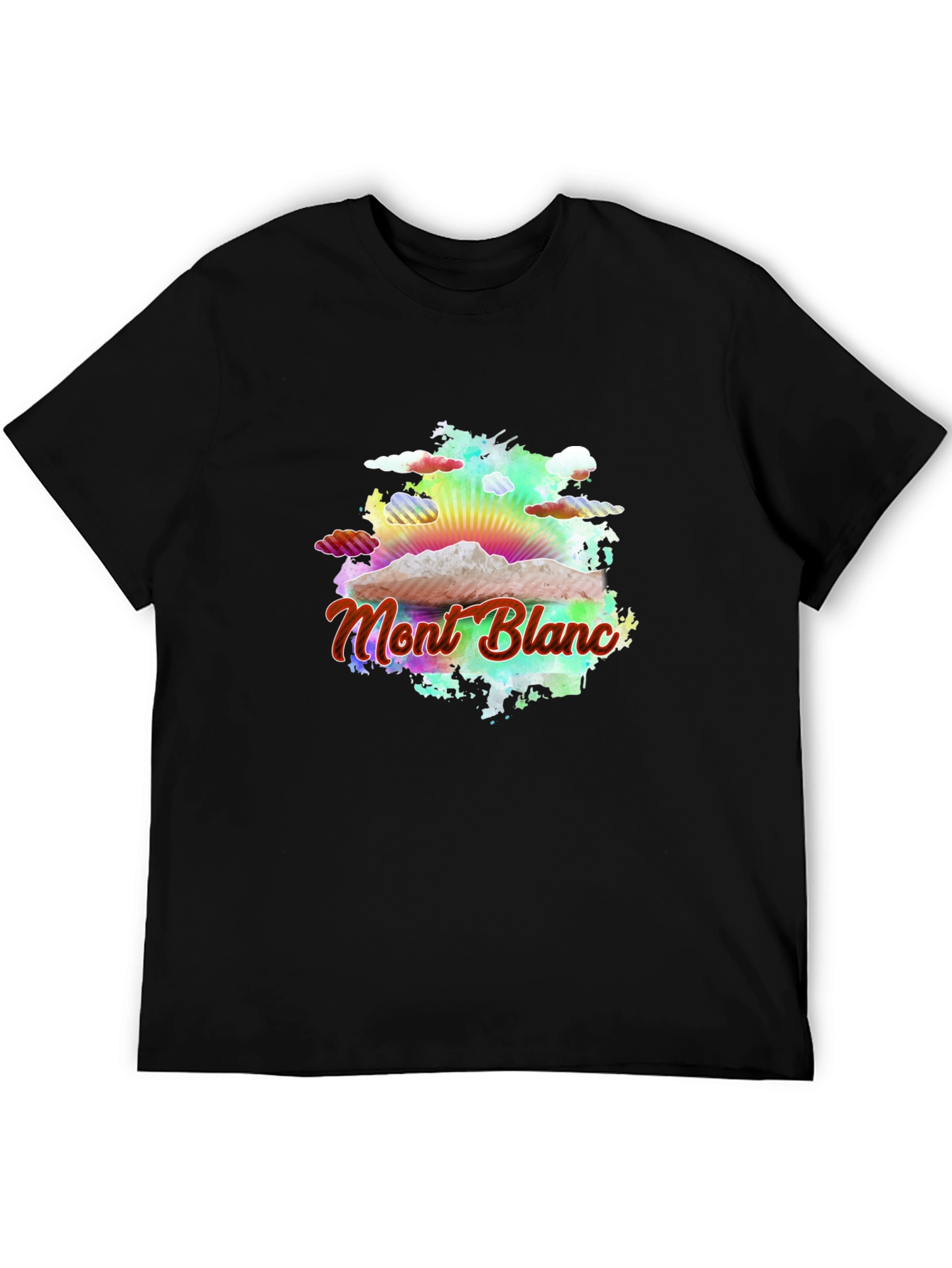 Mont Blanc Graphic T-Shirt - Soft Black Cotton Tee