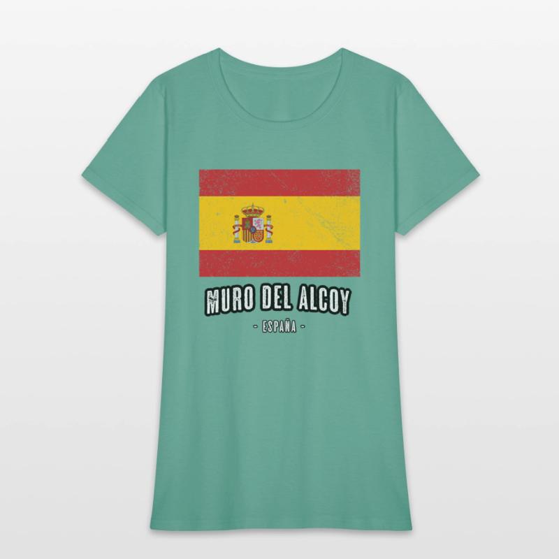 Muro Del Alcoy Spain Es Flag City Bandera Ropa