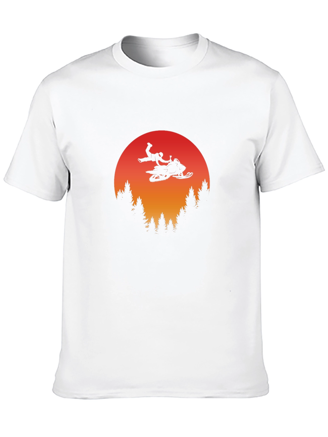Snowmobile Sunset Graphic Tee