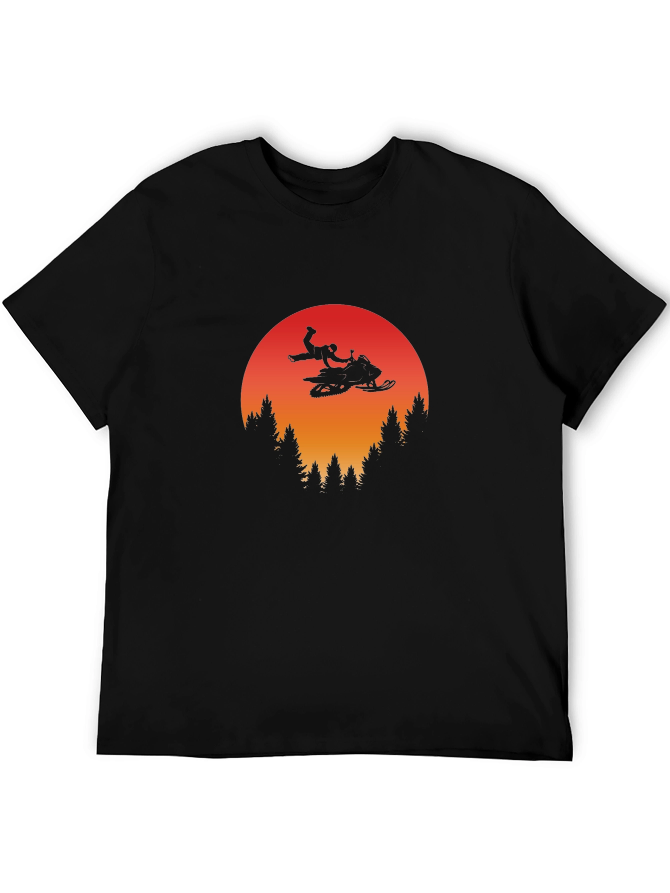 Snowmobile Sunset Graphic Tee