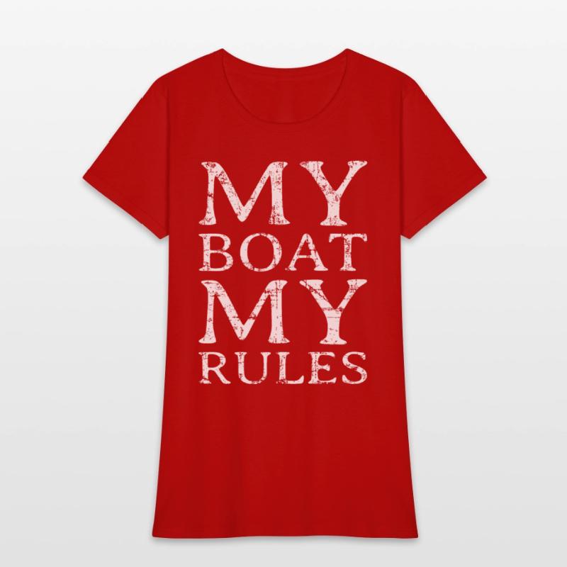 My Boat my Rules (Vintage White) Boating & Sailing
