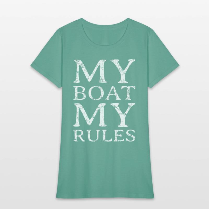 My Boat my Rules (Vintage White) Boating & Sailing