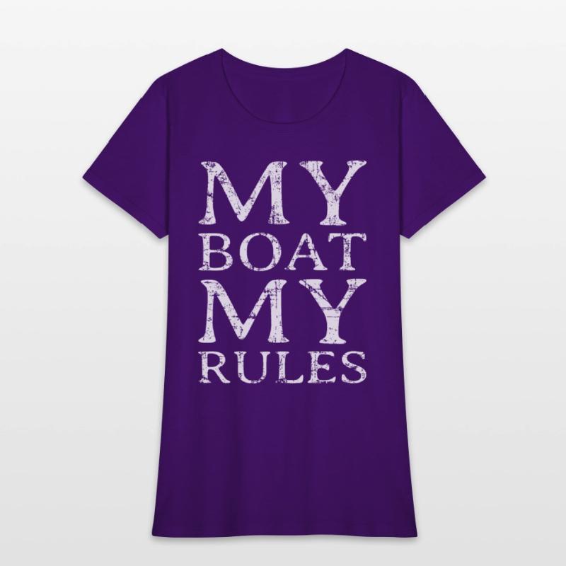 My Boat my Rules (Vintage White) Boating & Sailing