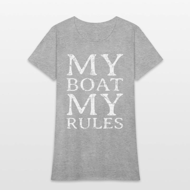 My Boat my Rules (Vintage White) Boating & Sailing