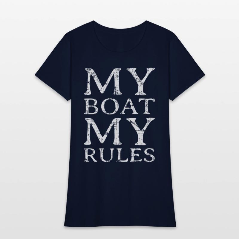 My Boat my Rules (Vintage White) Boating & Sailing
