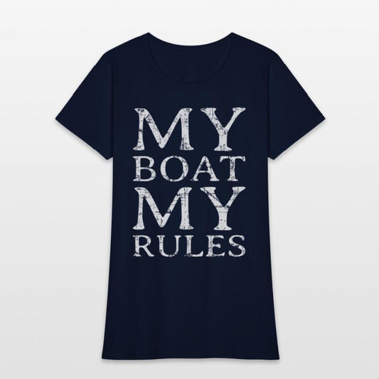 My Boat my Rules (Vintage White) Boating & Sailing