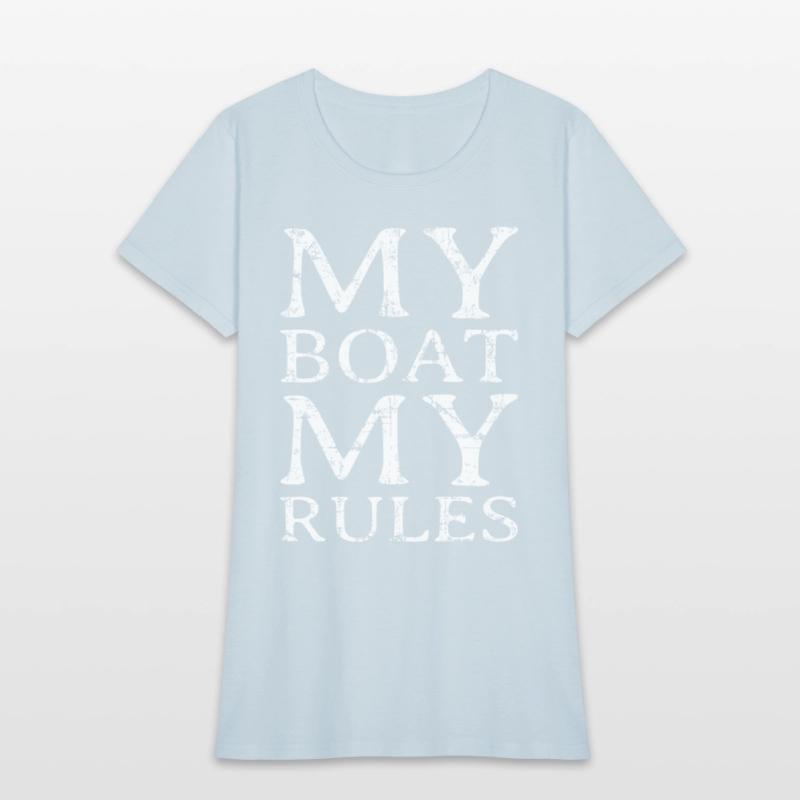 My Boat my Rules (Vintage White) Boating & Sailing