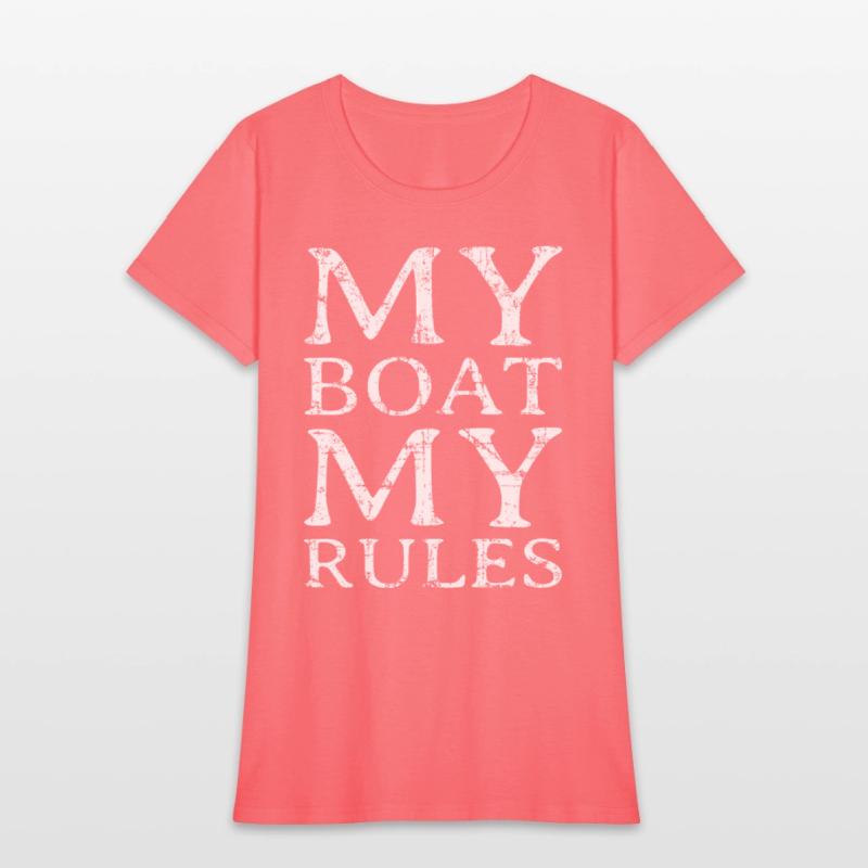 My Boat my Rules (Vintage White) Boating & Sailing