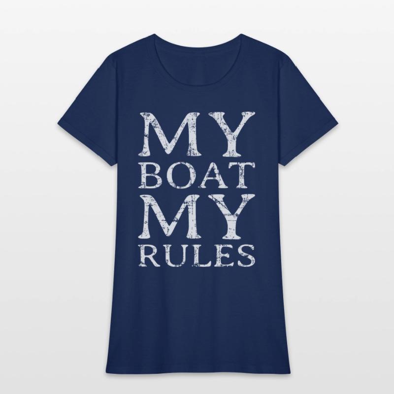 My Boat my Rules (Vintage White) Boating & Sailing