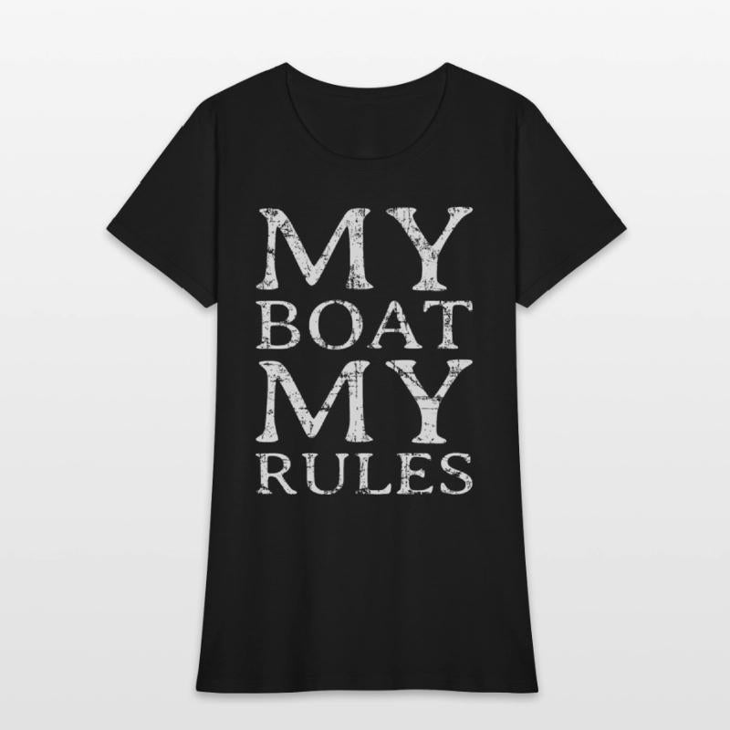 My Boat my Rules (Vintage White) Boating & Sailing