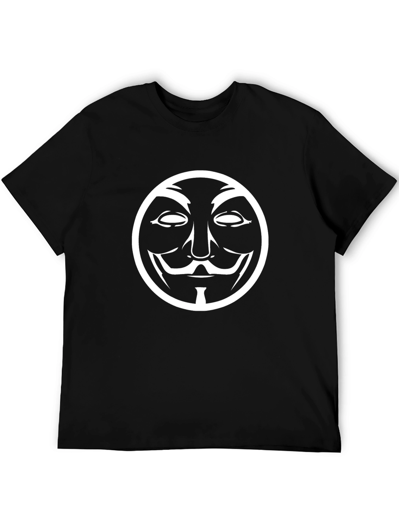 Anonymous Mask Graphic Black T-Shirt