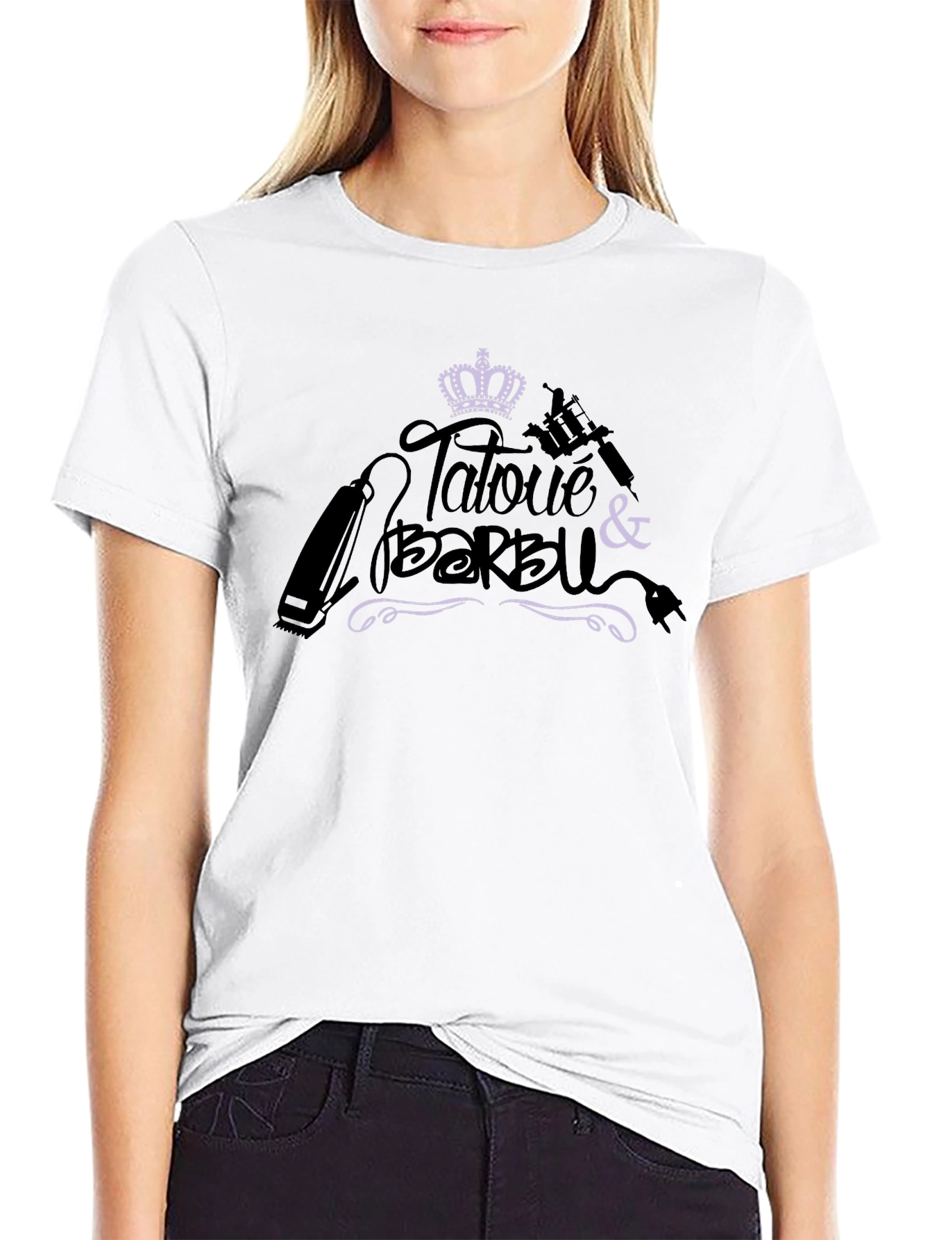 Tattooed & Bearded Crown Graphic Tee
