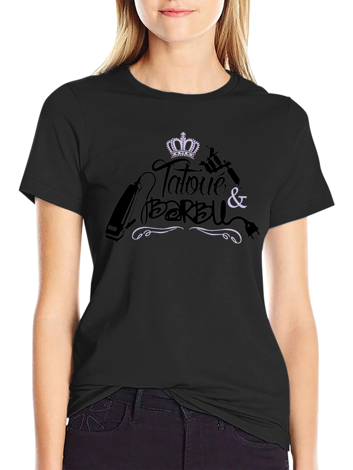 Tattooed & Bearded Crown Graphic Tee