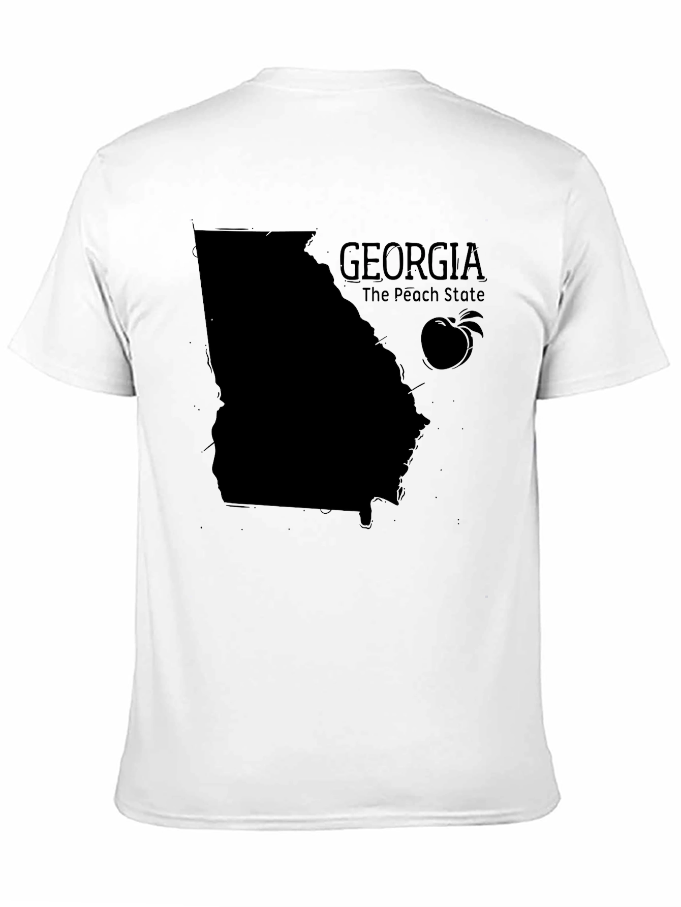 Georgia Peach State Black T-Shirt