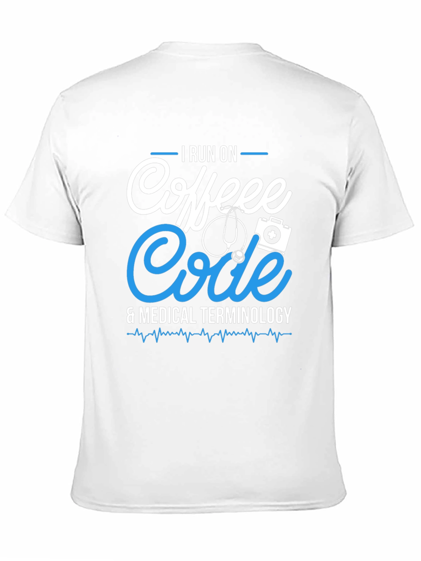 I Run On Coffee Code & Medical Terminology T-Shirt