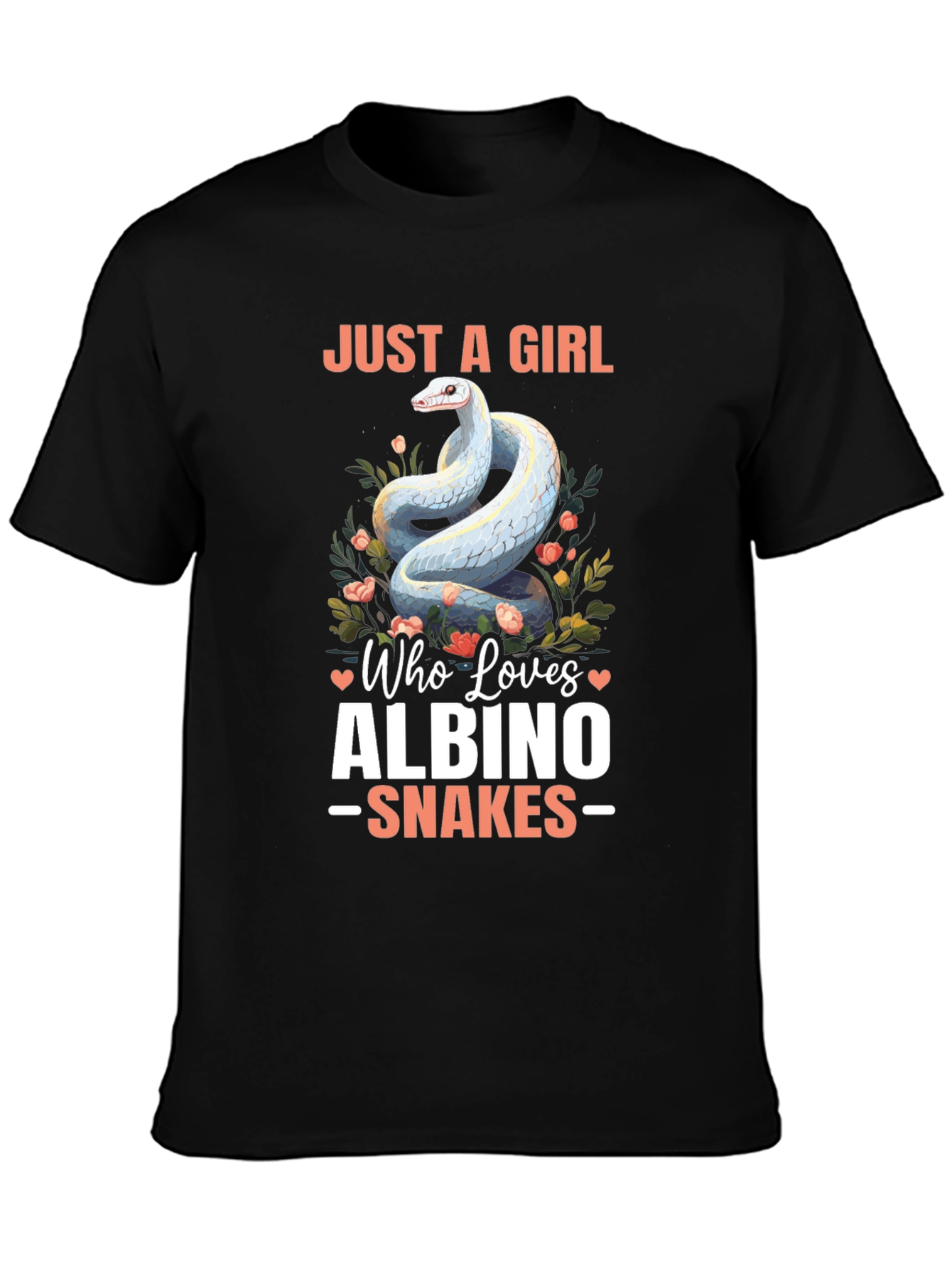 Girl Loves Albino Snakes Graphic Tee