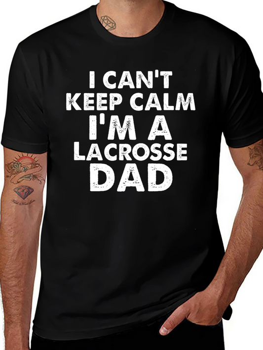 Lacrosse Dad T-Shirt - Keep Calm Design