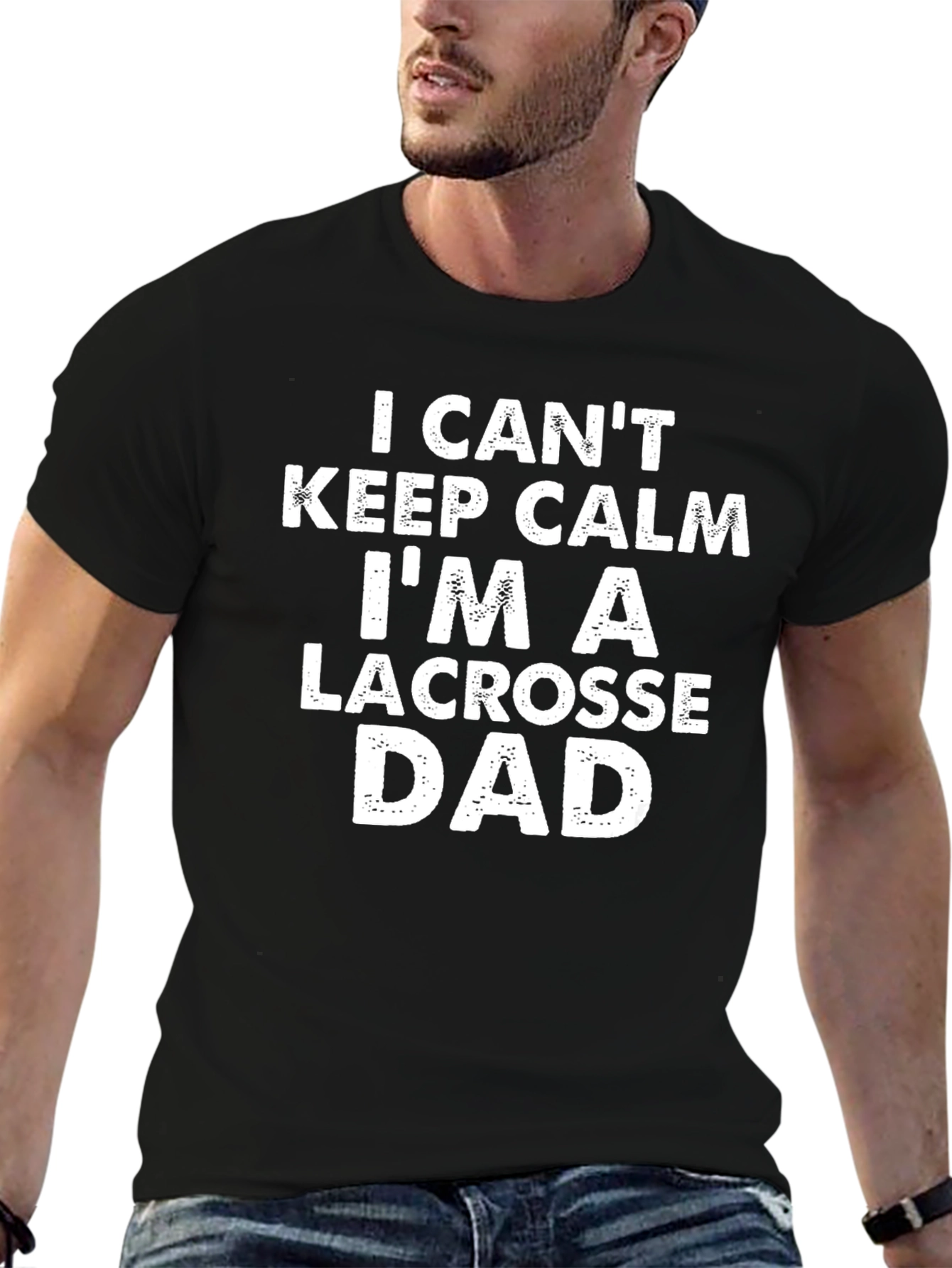 Lacrosse Dad T-Shirt - Keep Calm Design