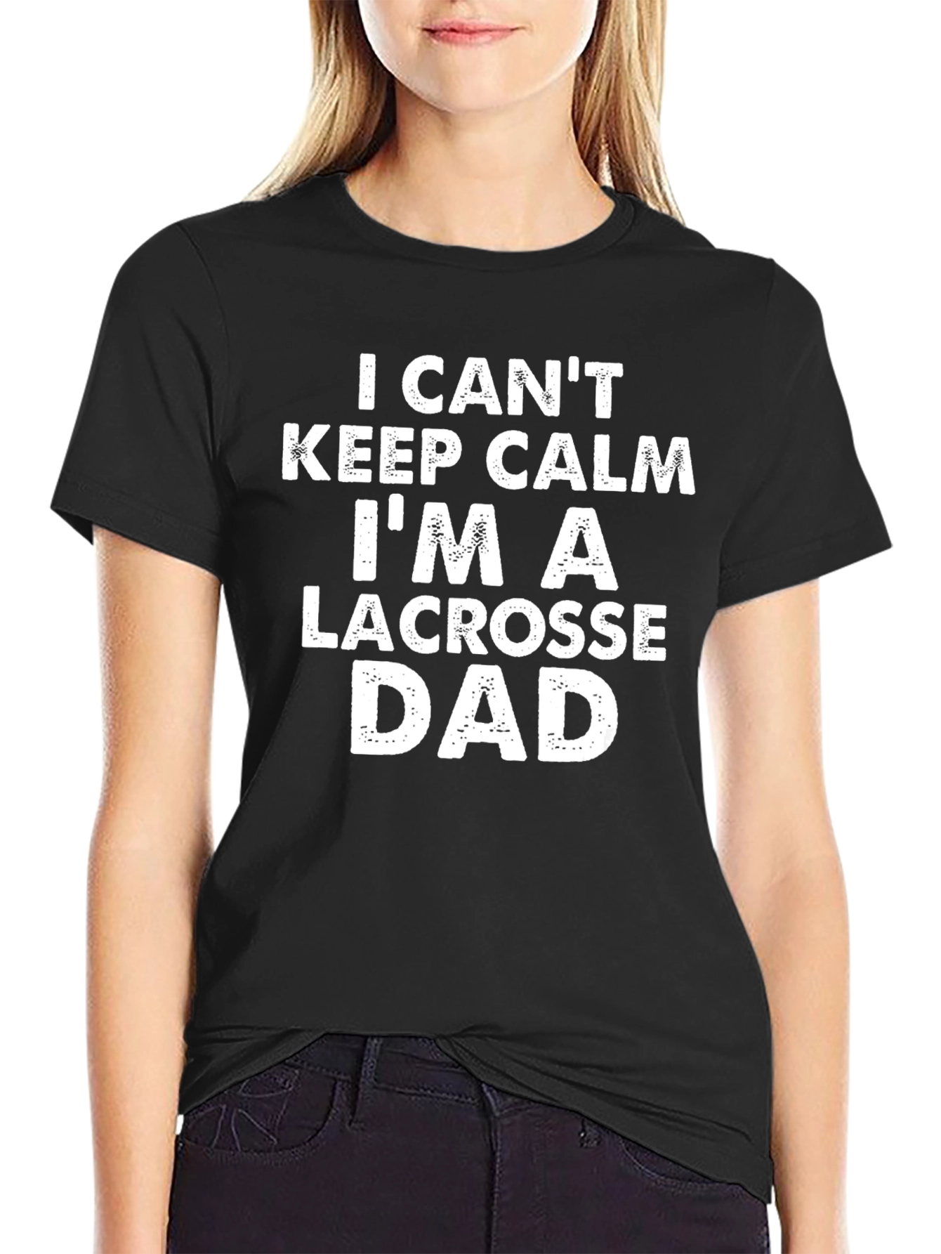 Lacrosse Dad T-Shirt - Keep Calm Design