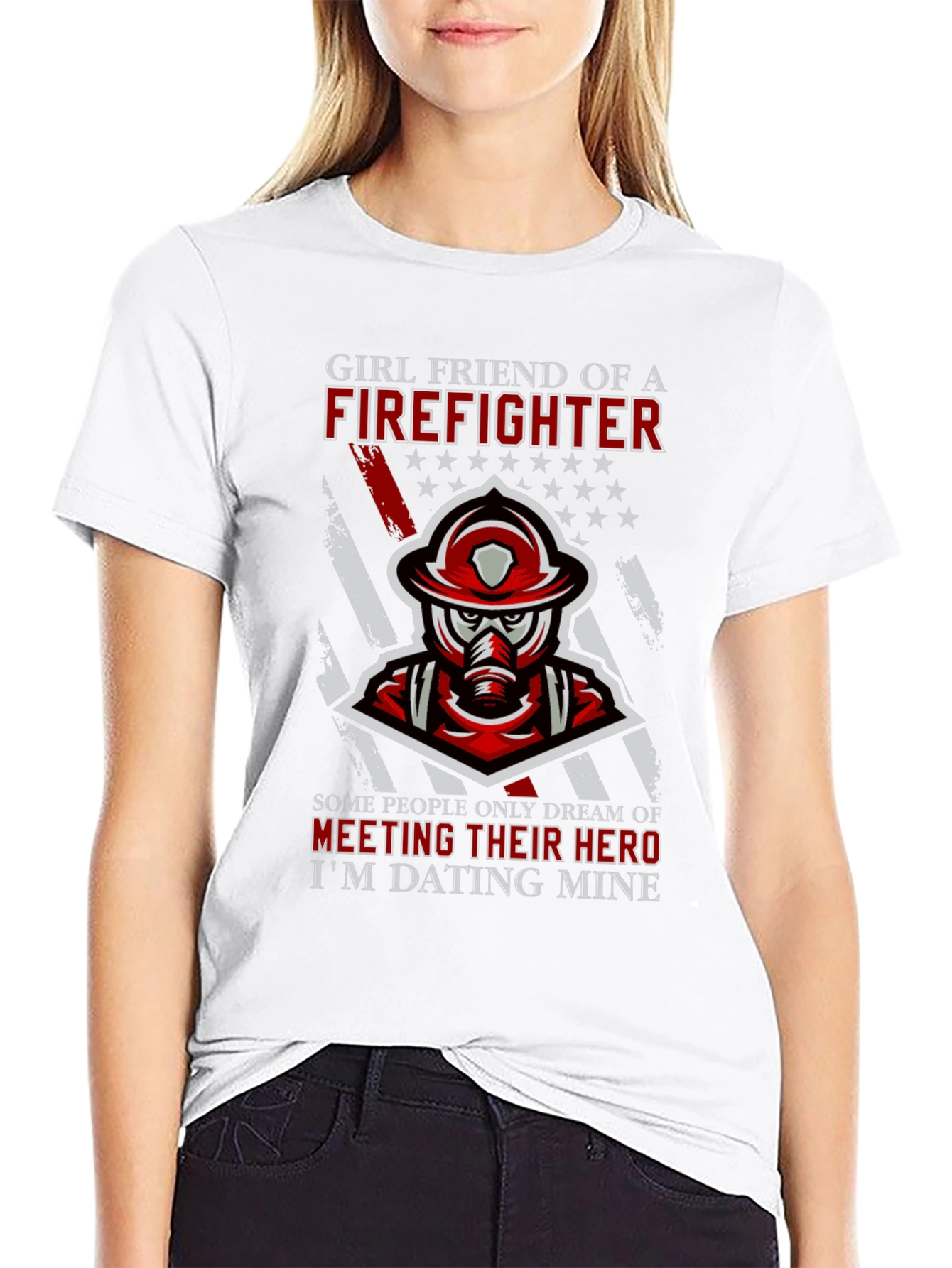Firefighter Girlfriend T-Shirt - Heros Partner Tee