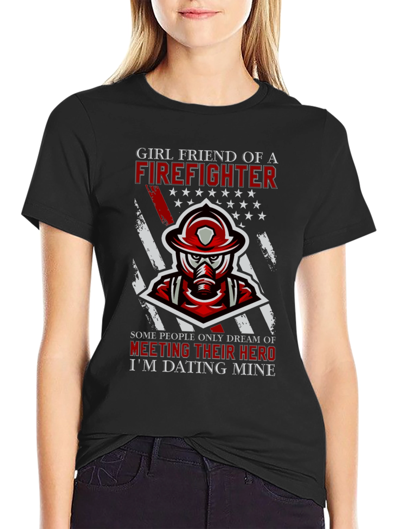 Firefighter Girlfriend T-Shirt - Heros Partner Tee