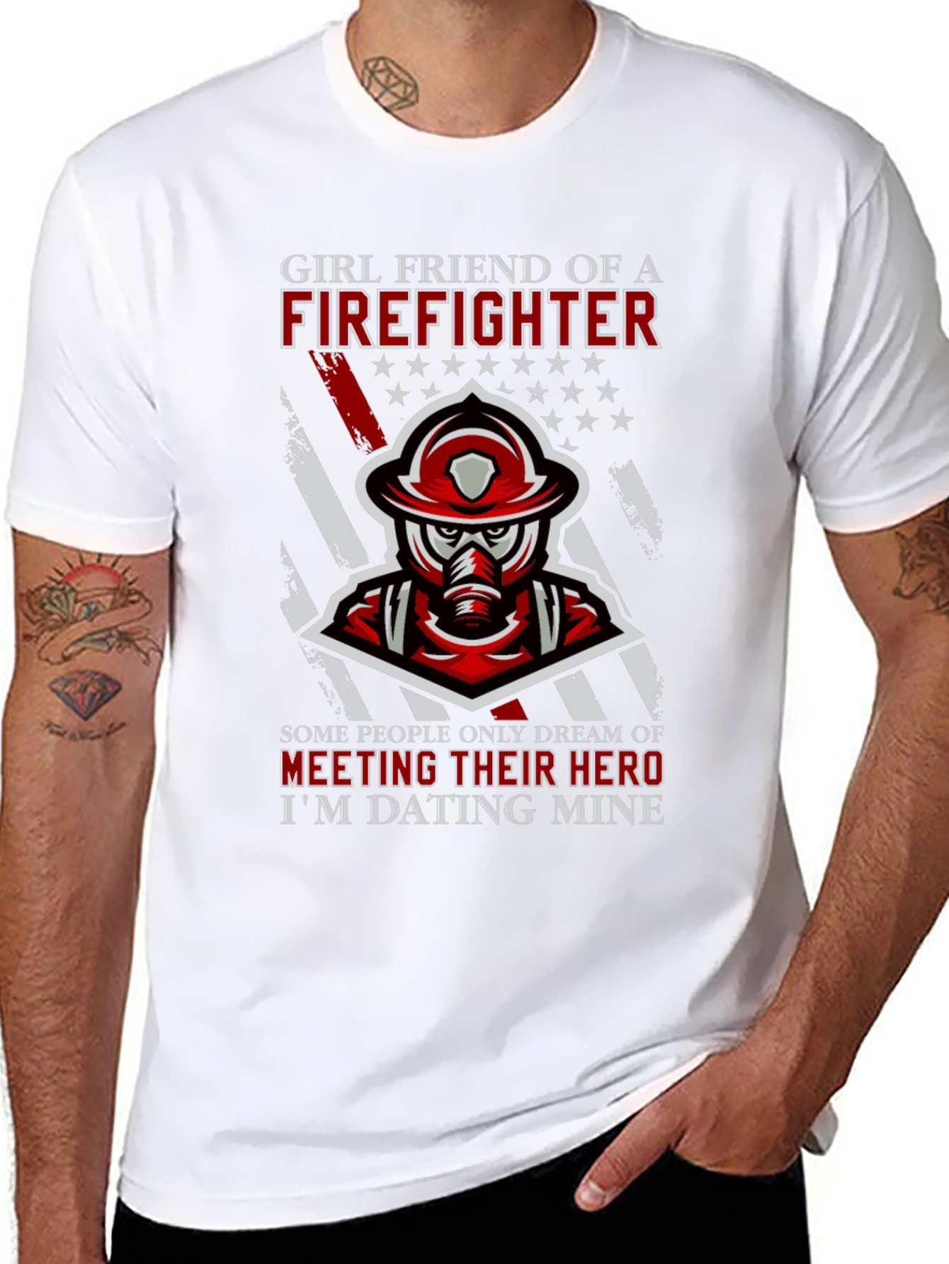 Firefighter Girlfriend T-Shirt - Heros Partner Tee