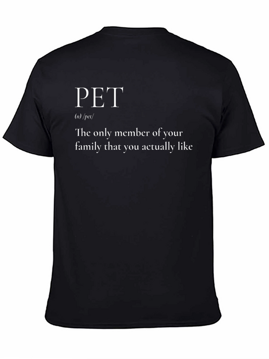 Funny Pet Definition Black T-Shirt