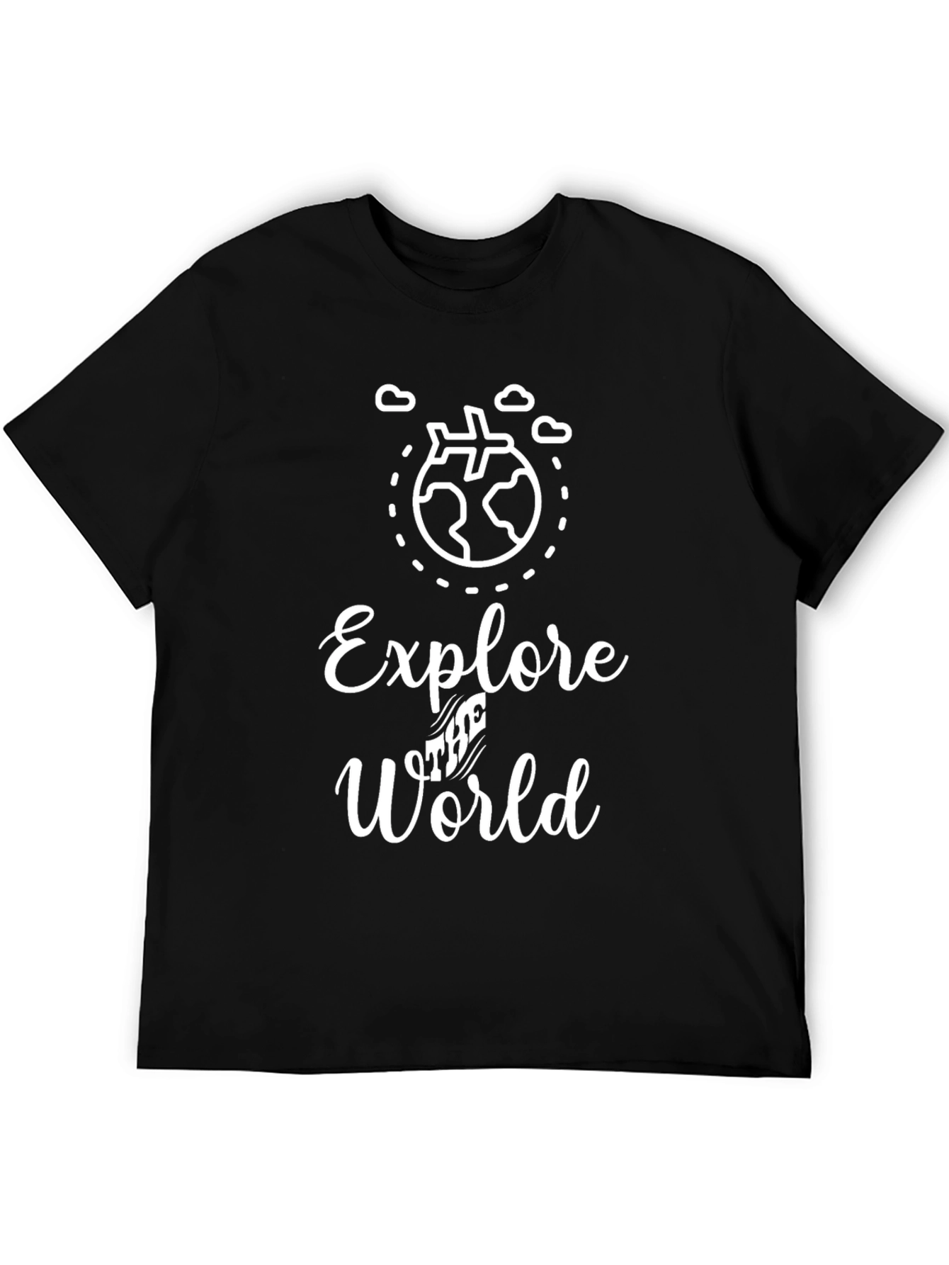 Explore the World Black Graphic T-Shirt