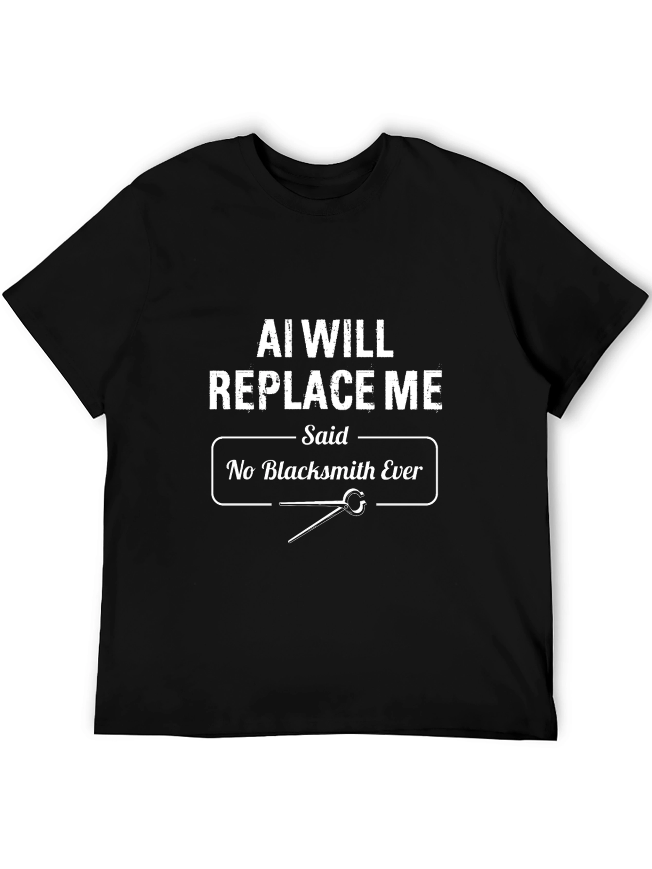 AI Will Replace Me Black T-Shirt