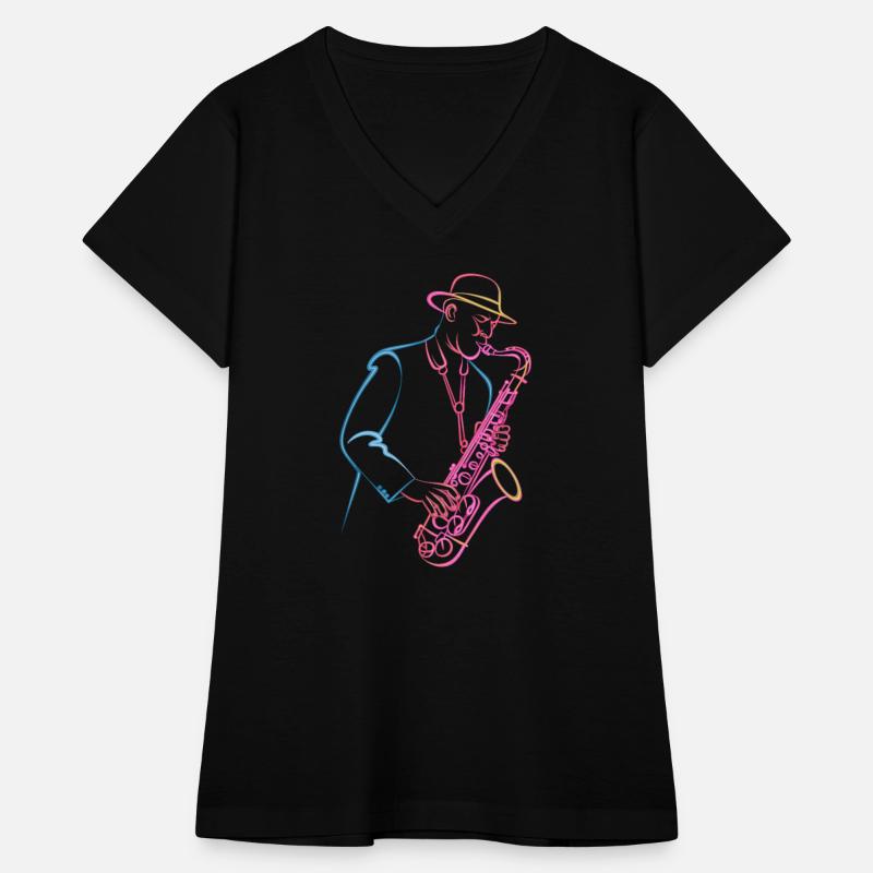 Neon Jazz Saxophonist