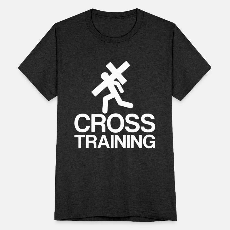 NEW MENS PRINTED CROSS TRAINING JESUS GOD