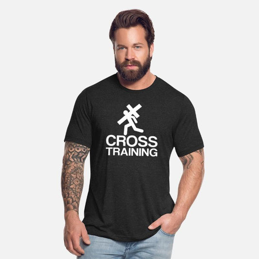 NEW MENS PRINTED CROSS TRAINING JESUS GOD