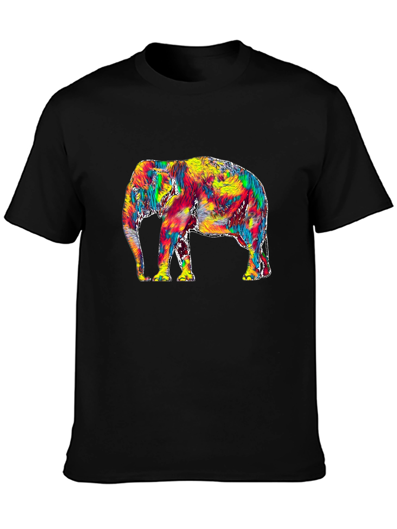Vivid Elephant Graphic Tee - Stylish Mens T-Shirt