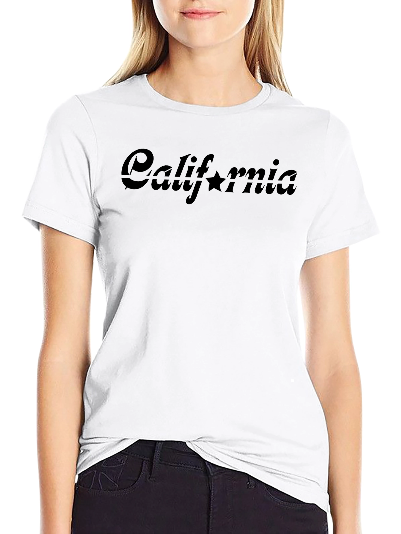 California Star Graphic Black T-Shirt
