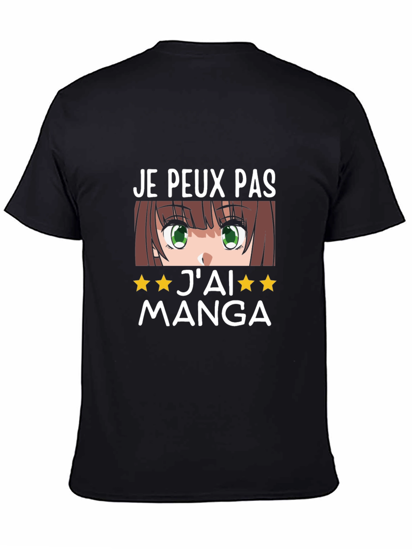 Je Peux Pas Jai Manga Black T-Shirt
