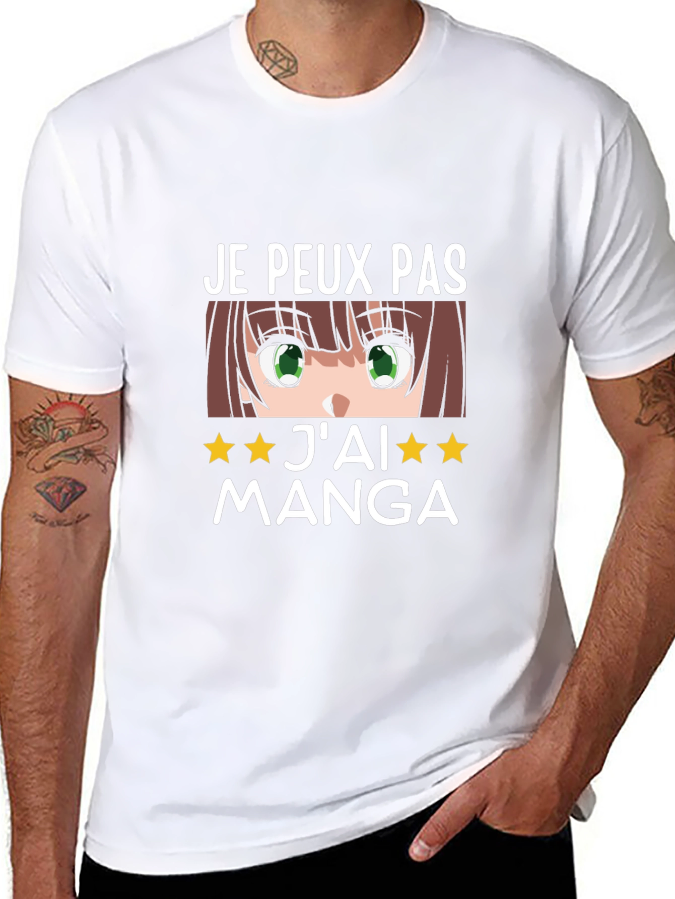 Je Peux Pas Jai Manga Black T-Shirt