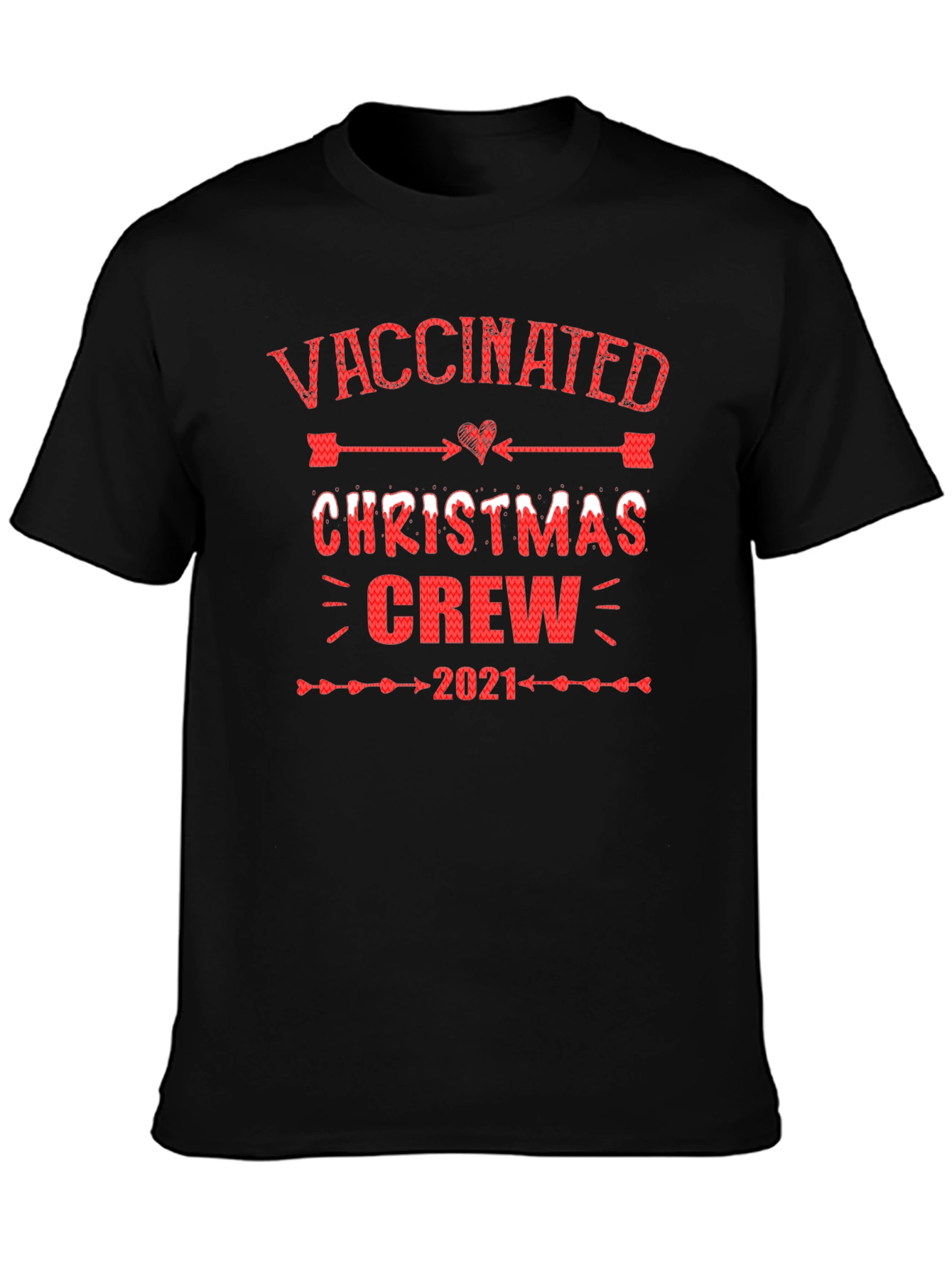Vaccinated Christmas Crew 2021 Holiday T-Shirt