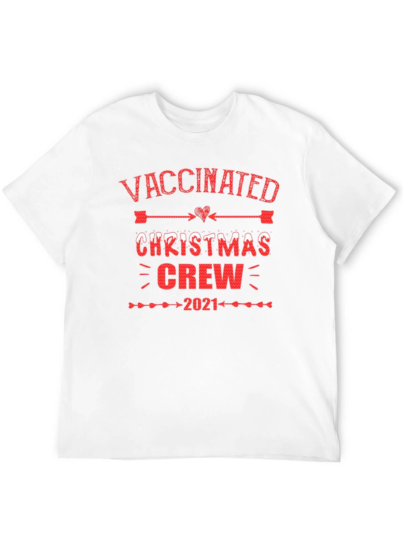 Vaccinated Christmas Crew 2021 Holiday T-Shirt