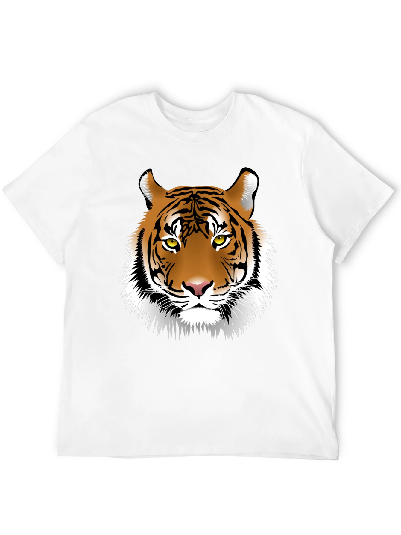 Tiger Graphic Tee - Black Cotton T-Shirt