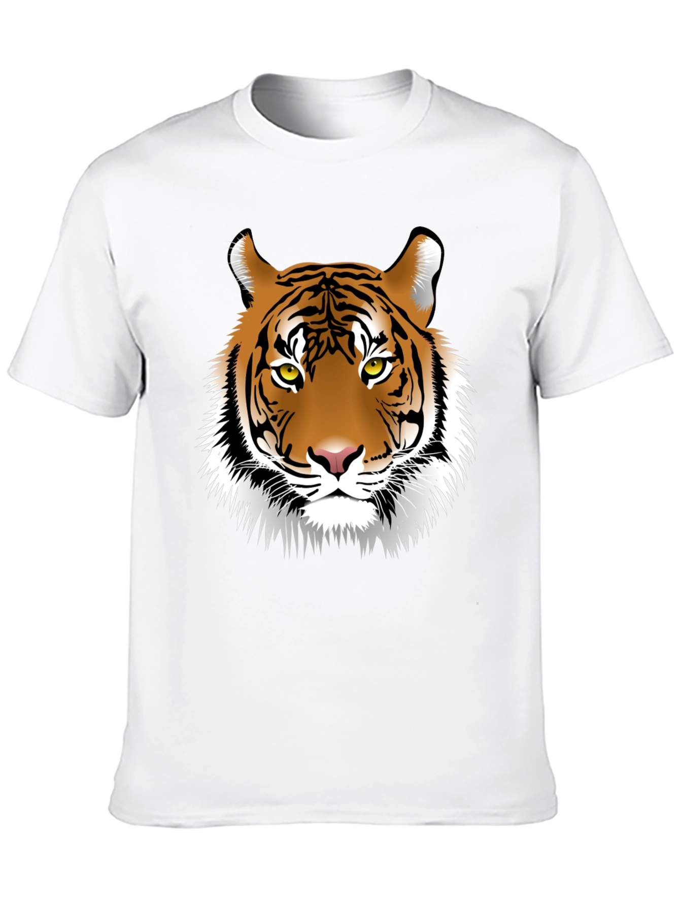 Tiger Graphic Tee - Black Cotton T-Shirt